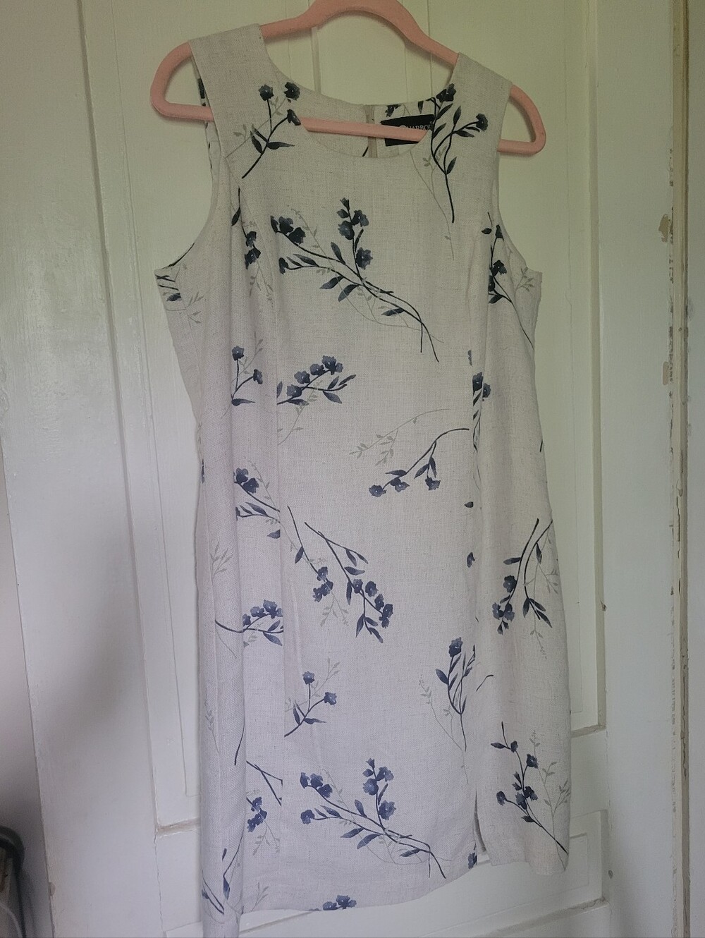 Sag Harbor Cream Dress with Navy Floral Print